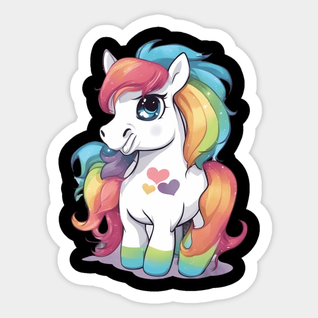 Rainbow Baby Pony Sticker by animegirlnft